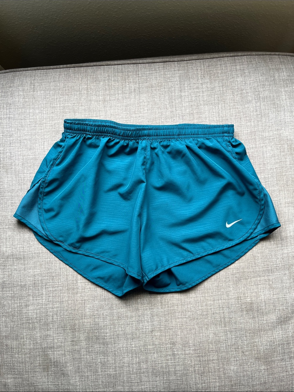 Nike Athletic Running Shorts Teal Size Small